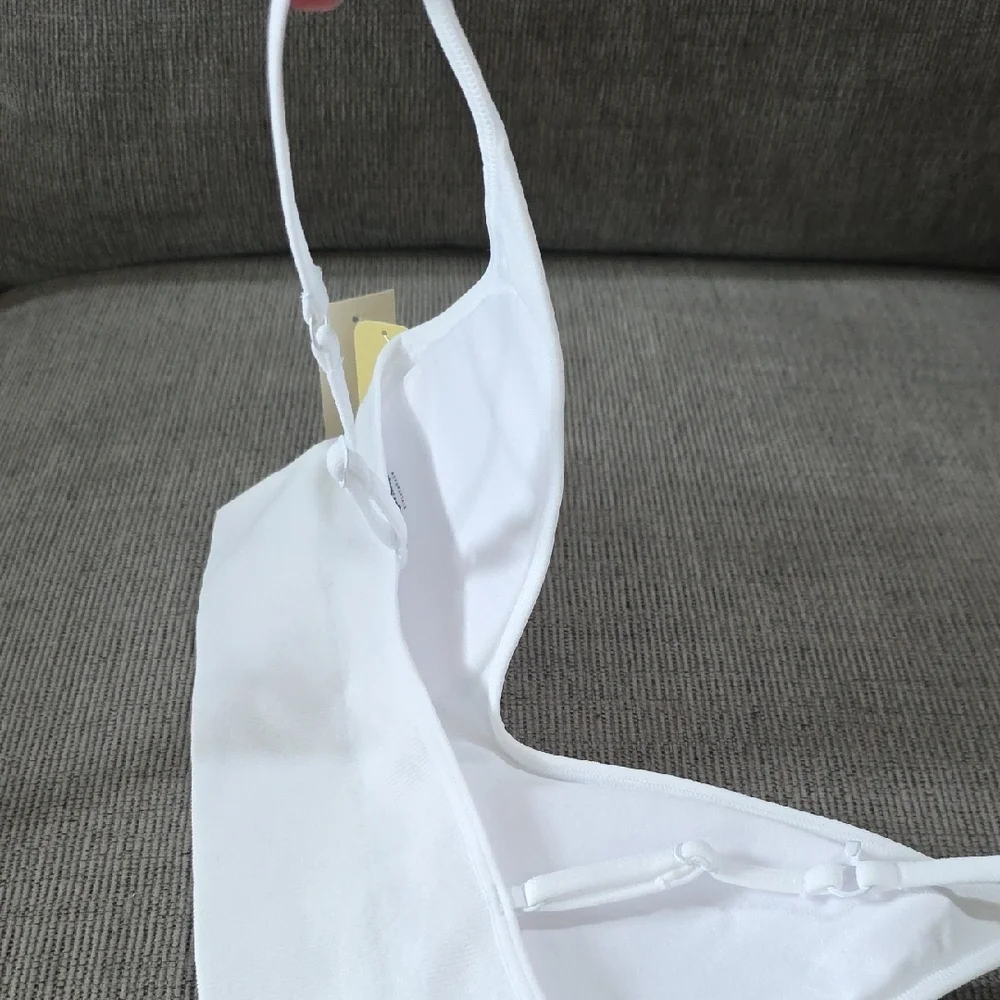 Aeropostale White Bralette With Spaghetti Straps, Seamless, Size Med, NWT - Picture 8 of 15